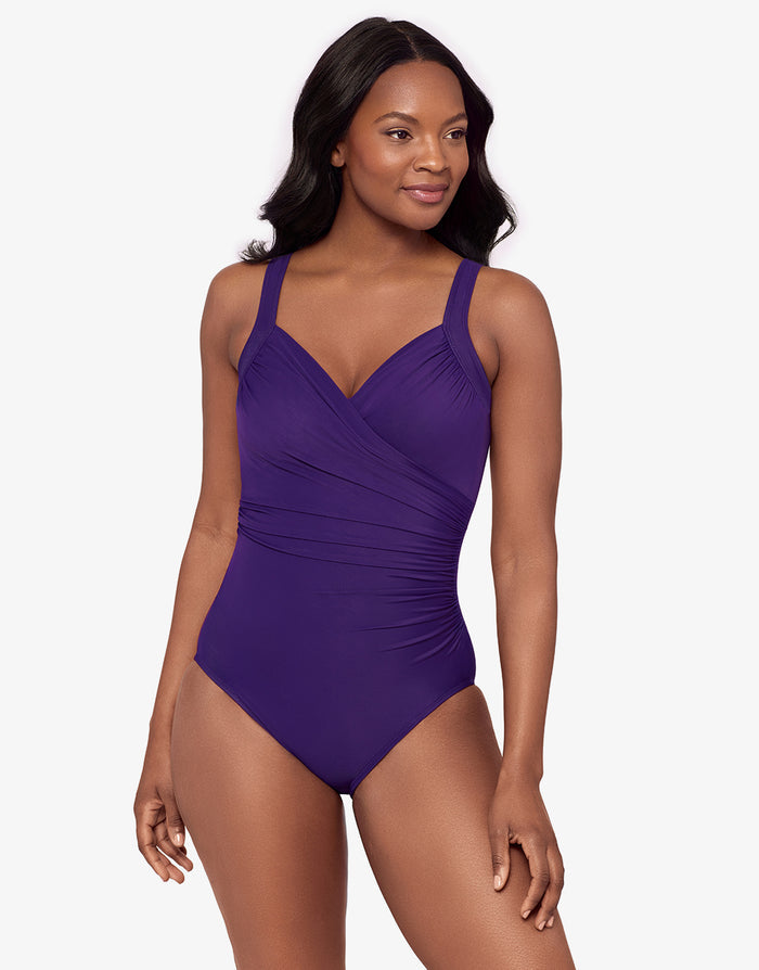 Miraclesuit Rock Solid Revele Swimsuit - Mulberry - Simply Beach UK