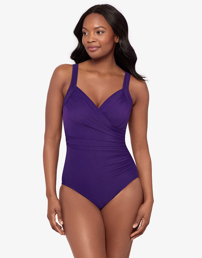 Miraclesuit Rock Solid Revele Swimsuit - Mulberry - Simply Beach UK