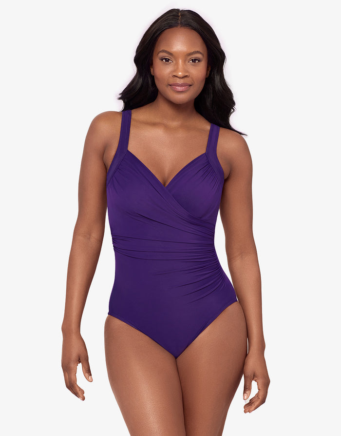 Miraclesuit Rock Solid Revele Swimsuit - Mulberry - Simply Beach UK