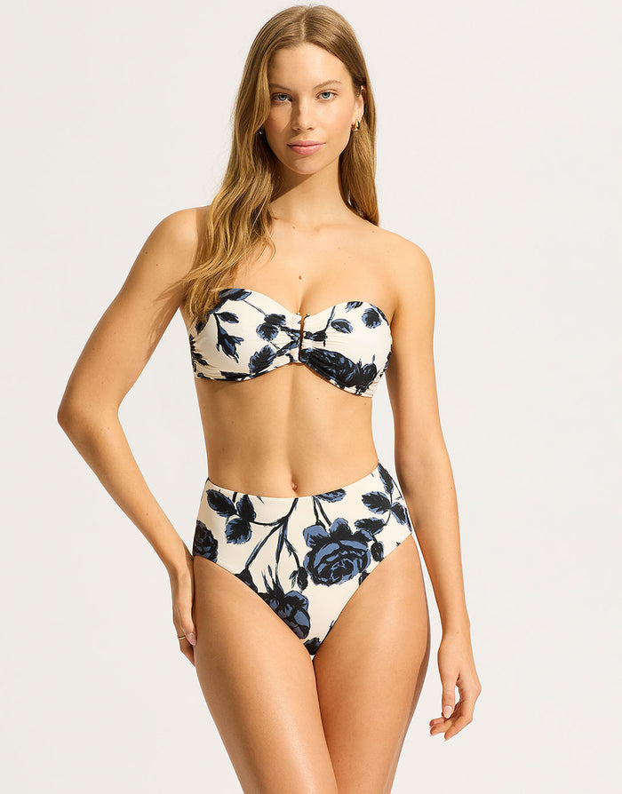 Seafolly Rococo High Waist Bikini Pant - Black - Simply Beach UK