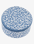 Emilia Round Jewellery Box - Liberty Feather Blue - Simply Beach UK