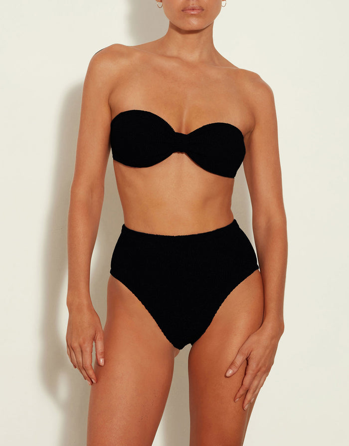 Hunza G Ruby Bikini Set - Black - Simply Beach UK