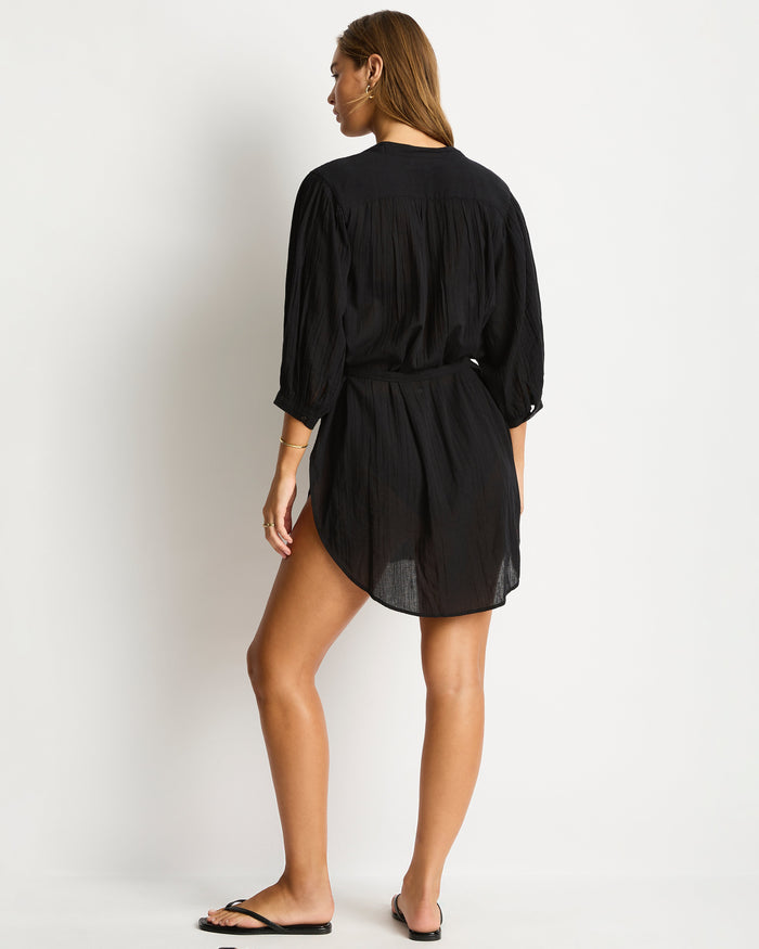 Sea Level Salt Boho Shirt - Black - Simply Beach UK
