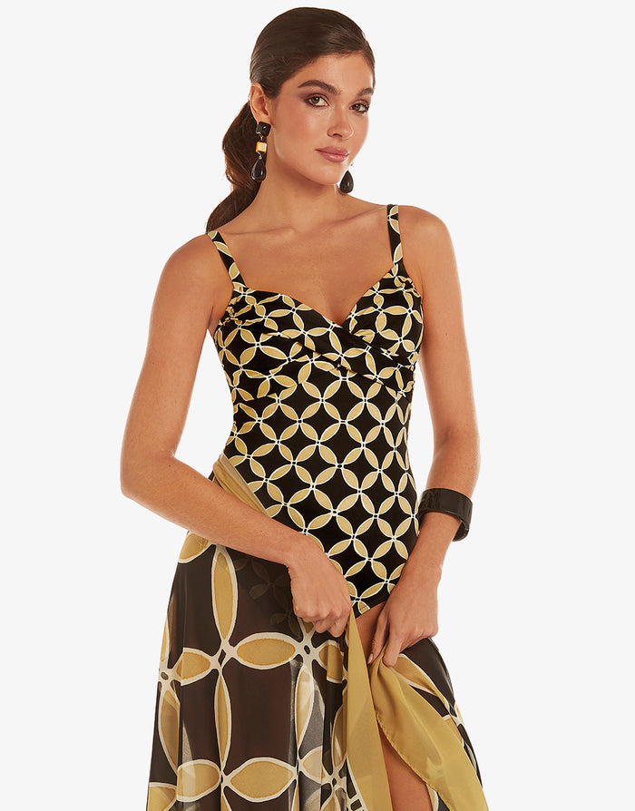 Samoa Underwired Crossover Swimsuit - Simply Beach UK