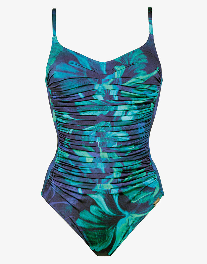 Sanctuary Ruched Underwired Swimsuit - Lagoon - Simply Beach UK