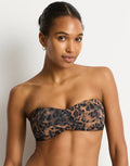 Sea Level Savanna Twist Bandeau Bikini Top - Chocolate - Simply Beach UK