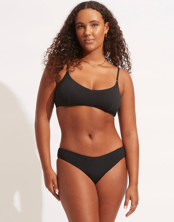 Sea Dive Bralette Bikini Top - Black - Simply Beach UK