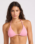 Sea Dive Slide Tri Bikini Top - Pop Pink