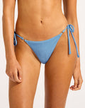 Seafolly Sea Dive Tie Side Rio Bikini Pant - Cornflower - Simply Beach UK
