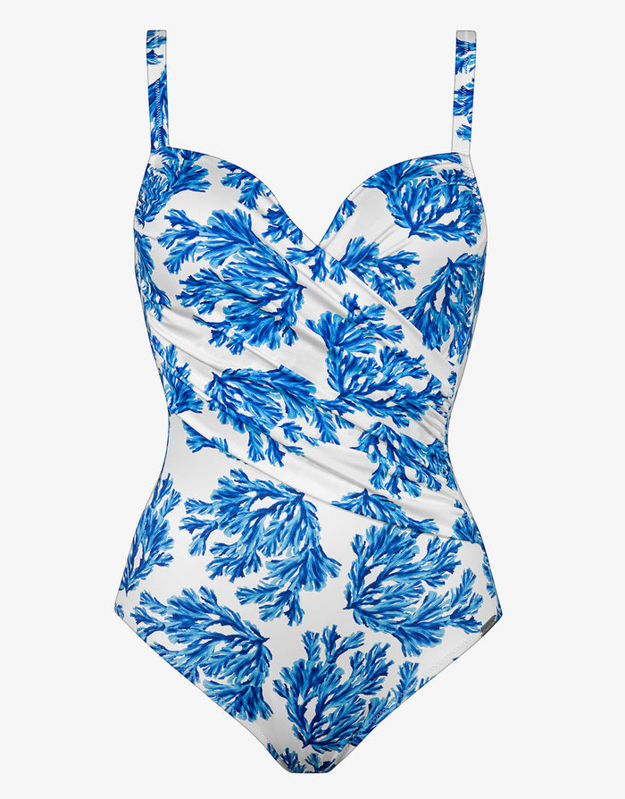 Seaside Breeze Underwired Moulded Swimsuit - Blue Reef