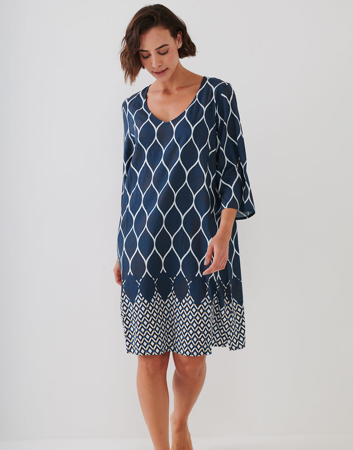 Charmline Seaside Dining Tunic - Wave Cream - Simply Beach UK
