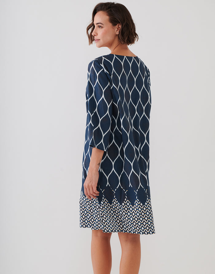 Charmline Seaside Dining Tunic - Wave Cream - Simply Beach UK