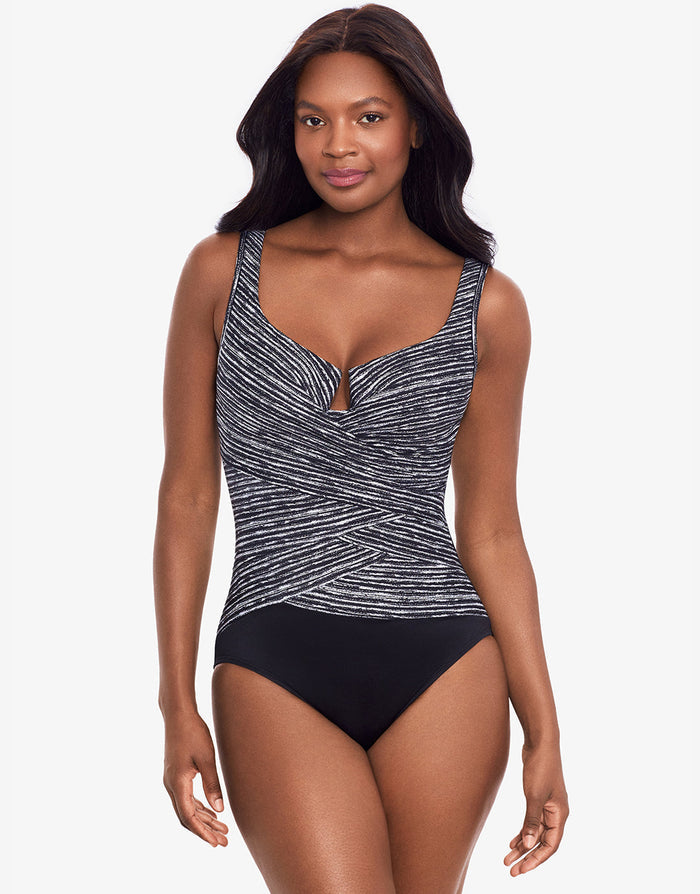 Selenite Layered Escape Swimsuit - Black - Simply Beach UK