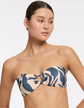 Sereno Ring Bandeau Bikini Top - Steel Blue - Simply Beach UK