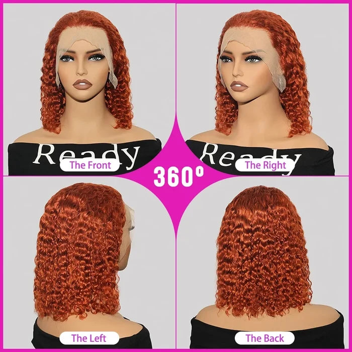 Short Deep Wave Lace Front Wig