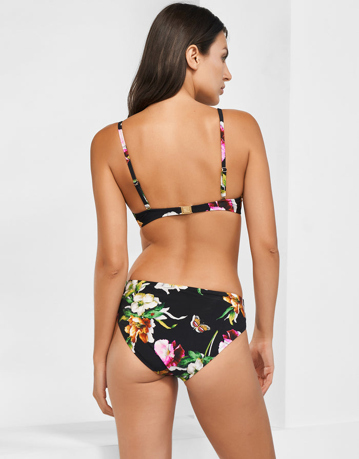 Siciliana Underwired Moulded Bikini Top - Black-Brights - Simply Beach UK