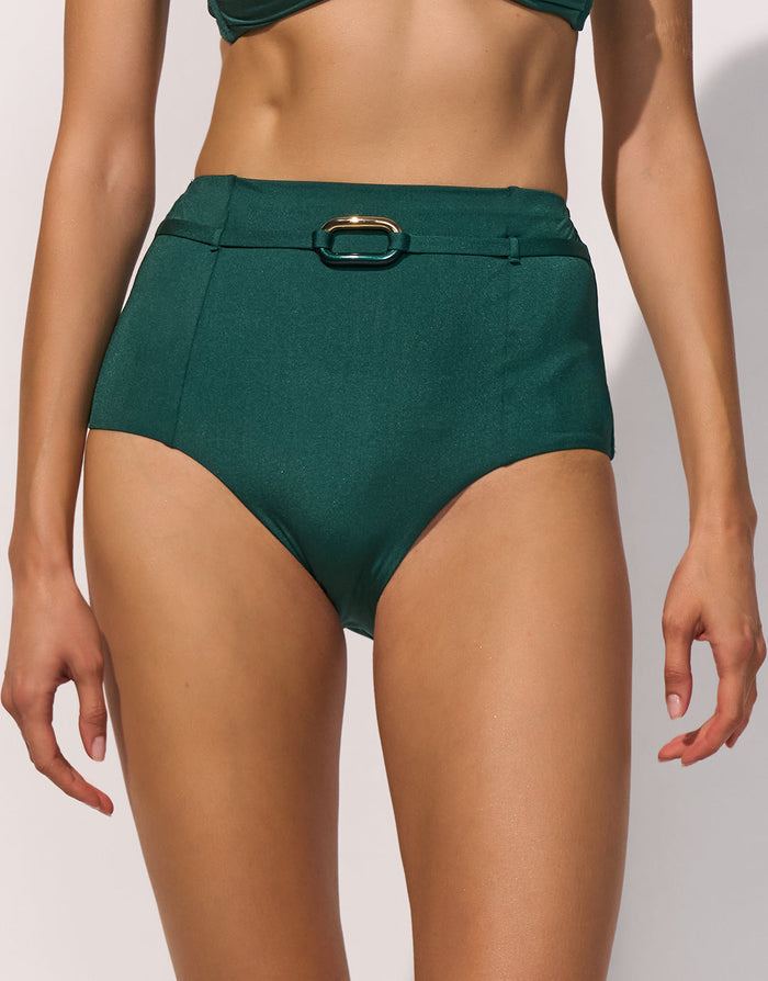 Maryan Mehlhorn Silhouet High Waist Bikini Pant - Evolving Teal - Simply Beach UK
