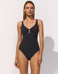 Silhouet Ring Front Underwired Swimsuit - Black Luxe