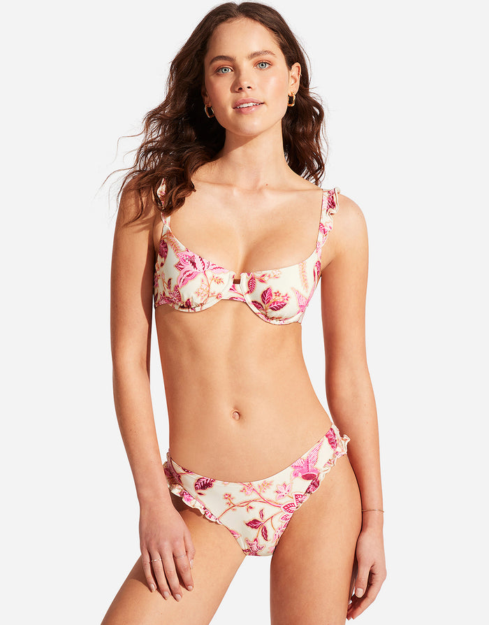 Silk Road High Cut Rio Bikini Pant - Pink - Simply Beach UK