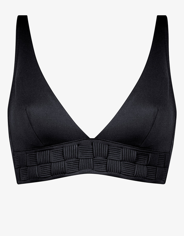 Softline Bikini Top - Black - Simply Beach UK