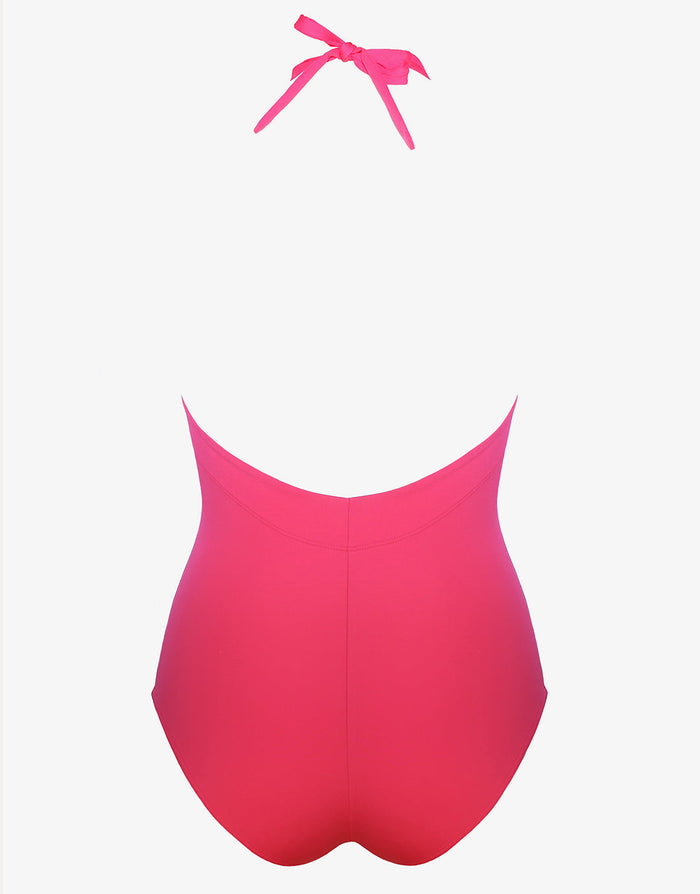 Softline Plunge Halter Swimsuit - Watermelon - Simply Beach UK
