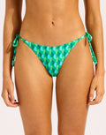 Seafolly Sorrento Tie Side Rio Bikini Pant - Vivid Green - Simply Beach UK
