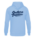 Southern Outfitters Hooded quarter Zip Navy Blue Logo - Carolina Blue