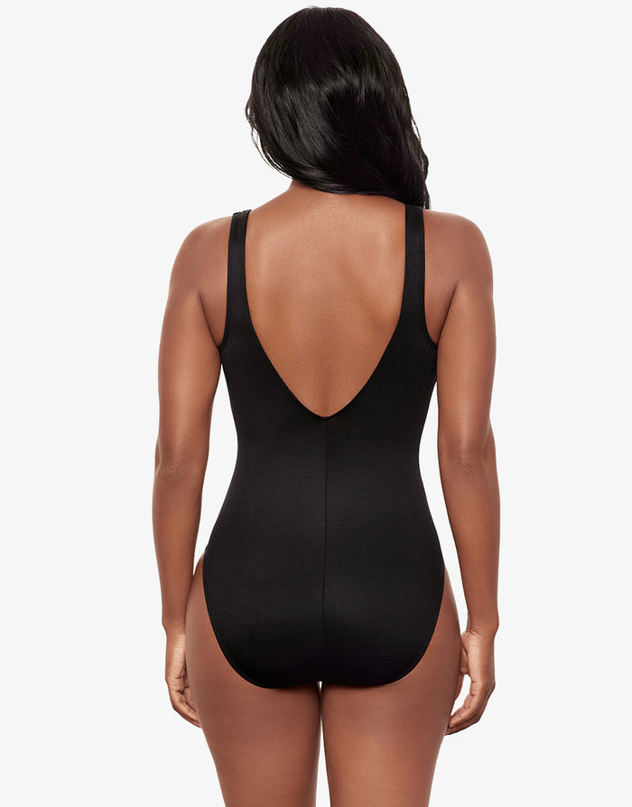 Miraclesuit Sparkle Plenty Ibiza Swimsuit - Black Multi - Simply Beach UK