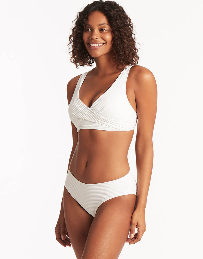 Spinnaker Mid Bikini Pant - White - Simply Beach UK