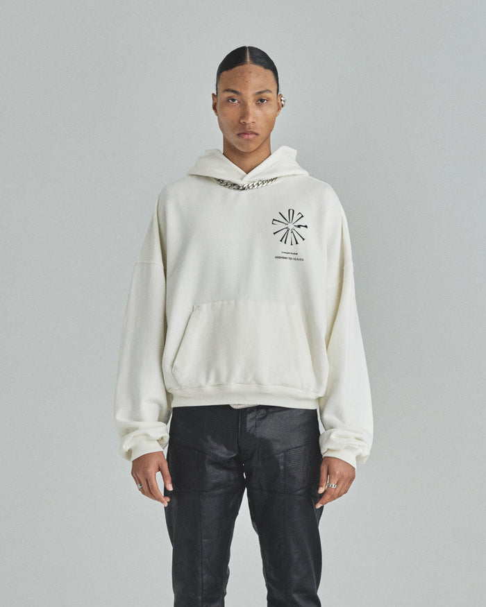 Spring Pray 4 Love Boxy Fit Hoodie White