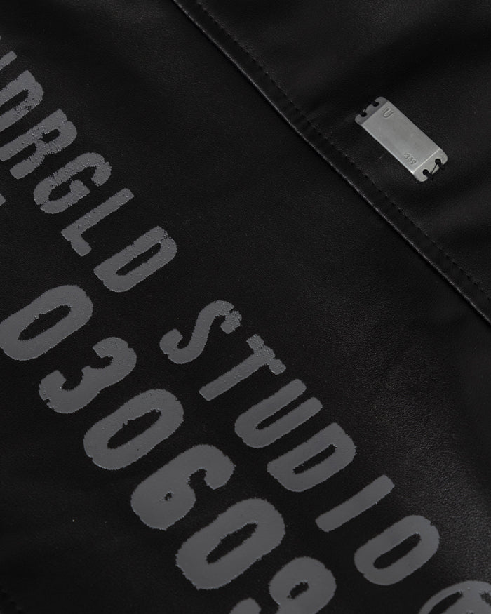 Spring Worn Logo Cropped Jacket Black