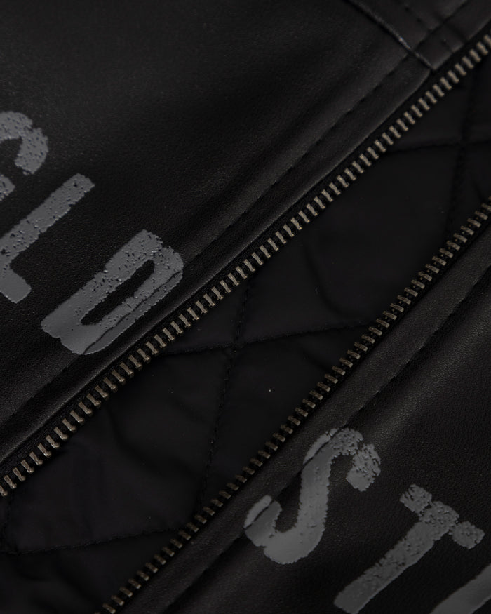 Spring Worn Logo Cropped Jacket Black