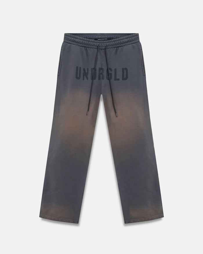 Spring Worn Logo Straight Pants Sandblast Gray
