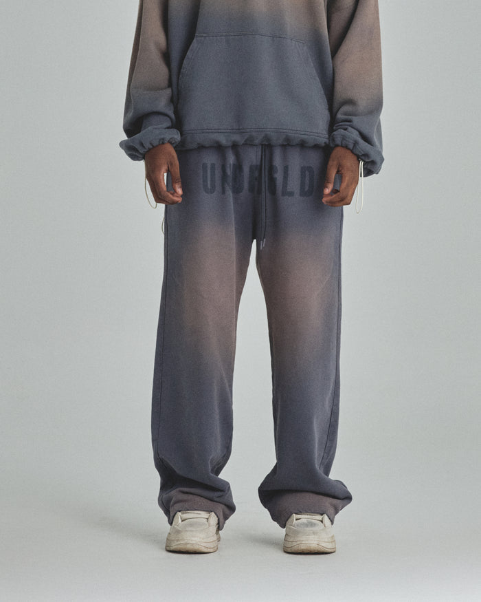 Spring Worn Logo Straight Pants Sandblast Gray
