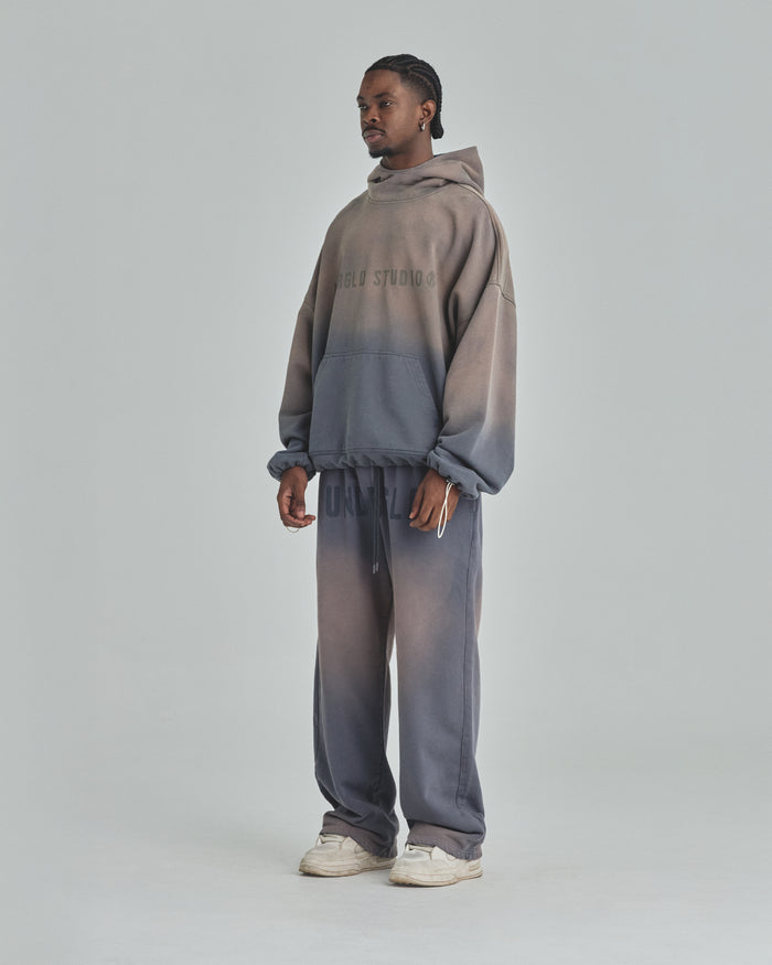 Spring Worn Logo Straight Pants Sandblast Gray