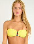 Banana Moon Spring Zino Bandeau Bikini Top - Citron - Simply Beach UK