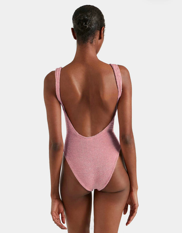 Hunza G Square Neck Swimsuit - Dusty Pink - Simply Beach UK