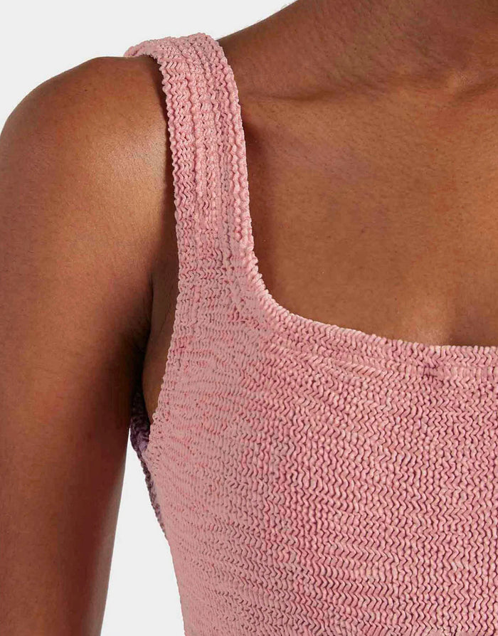 Hunza G Square Neck Swimsuit - Dusty Pink - Simply Beach UK