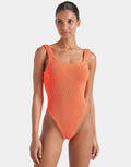 Hunza G Square Neck Swimsuit - Orange - Simply Beach UK
