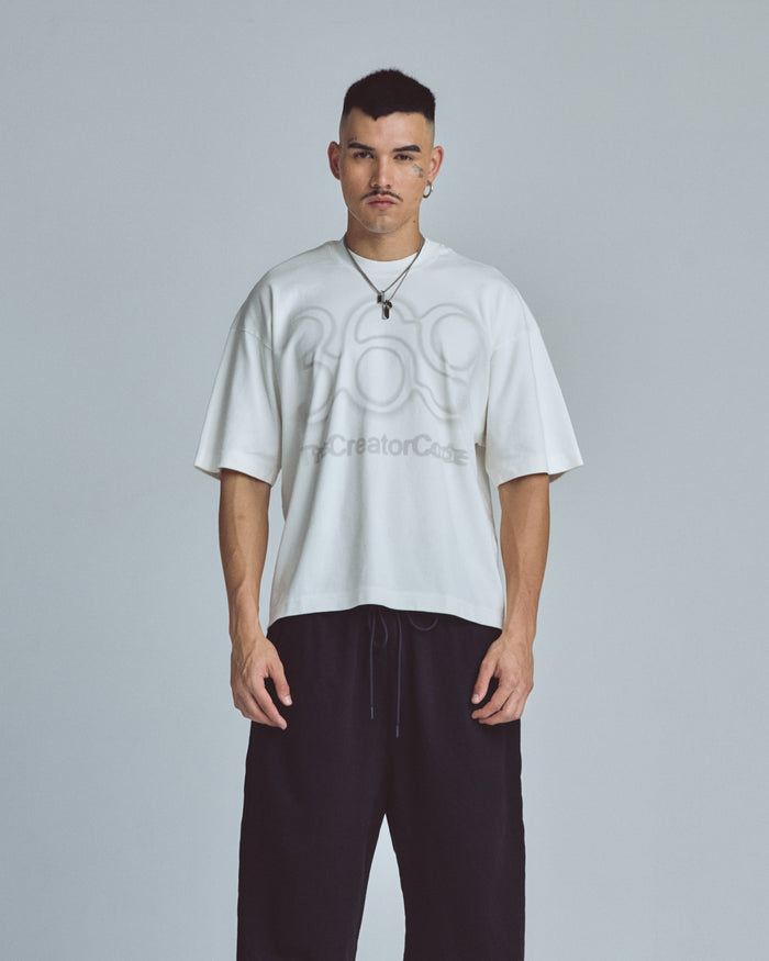 Stardust Code Boxy Fit Tshirt White