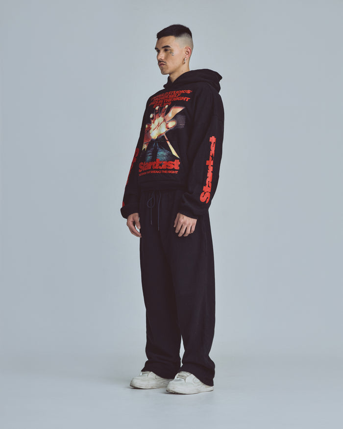 Stardust Rush Boxy Fit Hoodie Black
