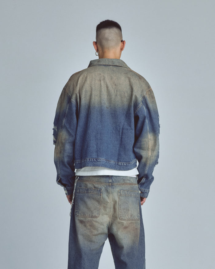 Stardust Undgld Studio Boxy Fit Jacket Mechanic Blue
