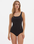 Nuria Ferrer Stella High Front Swimsuit - Black - Simply Beach UK