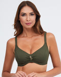 Stella Underwired Bikini Top - Khaki - Simply Beach UK
