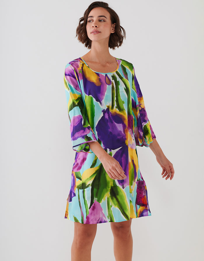 Charmline Summer Aquarelle Tunic - Aqua Iris - Simply Beach UK