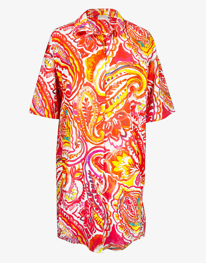 Summer Infusion Beach Shirt - White Summer