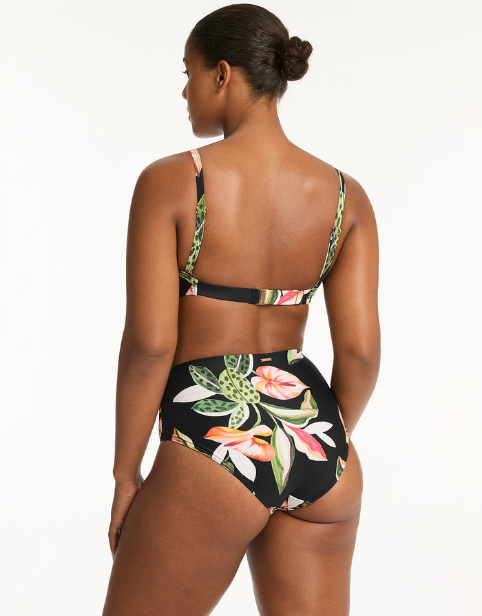 Sundown High Waist Gathered Side Bikini Pant - Simply Beach UK
