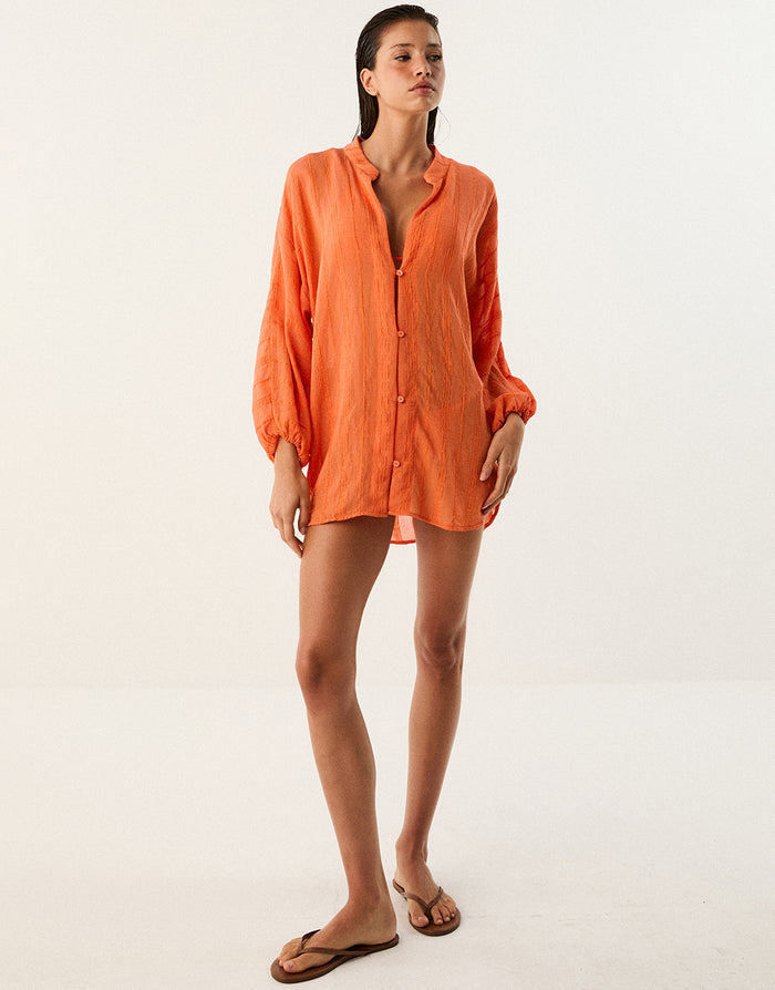 Sundream Yana Long Sleeve Blouse - Orange