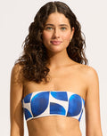Seafolly Sunray Reversible Tube Bikini Top - Ultramarine - Simply Beach UK