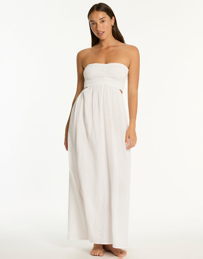 Sunset Bandeau Dress - White